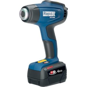 Akku-Heißluftgebläse-Set Rapid RX1000, LCD-Anzeige, Luftmengeneinstellung, bis 550°C, inkl. Bosch Akku Akku-Heißluftgebläse-Set Rapid RX1000, LCD-Anzeige, Luftmengeneinstellung, bis 550°C, inkl. Bosch Akku