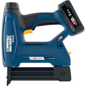 Akku-Tacker Rapid BTX553 Set, LCD-Anzeige, LED-Frontarbeitslicht, 6-stufige Eintreibkraft, inkl. Bosch Akku Akku-Tacker Rapid BTX553 Set, LCD-Anzeige, LED-Frontarbeitslicht, 6-stufige Eintreibkraft, inkl. Bosch Akku