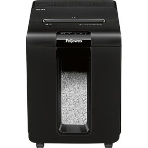 Aktenvernichter Fellowes® AutoMax 100M, Vollautomatik, Mini-Partikelschnitt 4 x 10 mm, P-4, 23 l, 9-100 Blatt Schnittleistung, schwarz Aktenvernichter Fellowes® AutoMax 100M, Vollautomatik, Mini-Partikelschnitt 4 x 10 mm, P-4, 23 l, 9-100 Blatt Schnittleistung, schwarz