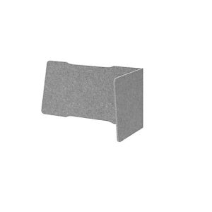 Akustik-Trennwand, für Schreibtische, L-Form, Schallabsorberklasse C, Kabelführung, B 1275/1200 x T 650 x H 600 mm, Vlies, grau-meliert Akustik-Trennwand, für Schreibtische, L-Form, Schallabsorberklasse C, Kabelführung, B 1275/1200 x T 650 x H 600 mm, Vlies, grau-meliert