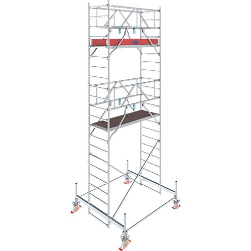 Alu-Fahrgerüst Stabilo Serie 100, 200 kg/m², TÜV-geprüft, gebremste Rollen, B 750 x T 2000 x H 6500 mm