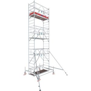 Alu-Fahrgerüst Stabilo Serie 100, 200 kg/m², TÜV-geprüft, gebremste Rollen, B 750 x T 2000 x H 7500 mm Alu-Fahrgerüst Stabilo Serie 100, 200 kg/m², TÜV-geprüft, gebremste Rollen, B 750 x T 2000 x H 7500 mm