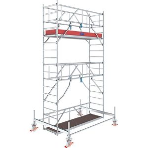 Alu-Fahrgerüst Stabilo Serie 100, 200 kg/m², TÜV-geprüft, gebremste Rollen, B 750 x T 2500 x H 5500 mm Alu-Fahrgerüst Stabilo Serie 100, 200 kg/m², TÜV-geprüft, gebremste Rollen, B 750 x T 2500 x H 5500 mm