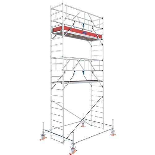 Alu-Fahrgerüst Stabilo Serie 100, 200 kg/m², TÜV-geprüft, gebremste Rollen, B 750 x T 2500 x H 6500 mm