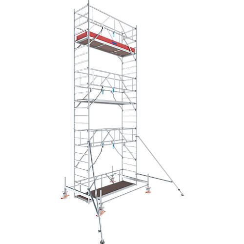 Alu-Fahrgerüst Stabilo Serie 100, 200 kg/m², TÜV-geprüft, gebremste Rollen, B 750 x T 2500 x H 7500 mm