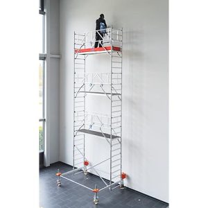 Alu-Fahrgerüst Stabilo Serie 100, 200 kg/m², TÜV-geprüft, gebremste Rollen, B 750 x T 2500 x H 8500 mm Alu-Fahrgerüst Stabilo Serie 100, 200 kg/m², TÜV-geprüft, gebremste Rollen, B 750 x T 2500 x H 8500 mm