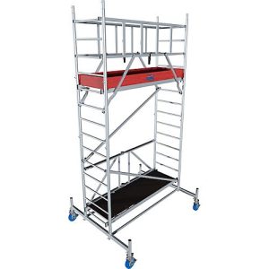 Alu-Faltgerüst Krause ProTec XS, 200 kg/m², gebremste Rollen, L 2000 x B 700 x H 4800 mm Alu-Faltgerüst Krause ProTec XS, 200 kg/m², gebremste Rollen, L 2000 x B 700 x H 4800 mm