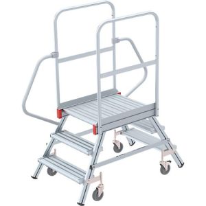 Alu-Rollpodest, beidseitig, 3 Stufen Alu-Rollpodest, beidseitig, 3 Stufen