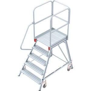 Alu-Rollpodest, einseitig, 5 Stufen Alu-Rollpodest, einseitig, 5 Stufen