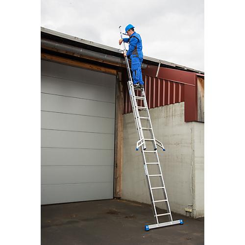Alu-Schiebeleiter Stabilo, 2teilig, 2 x 12 Sprossen, mit Traverse und Trigon-Traverse