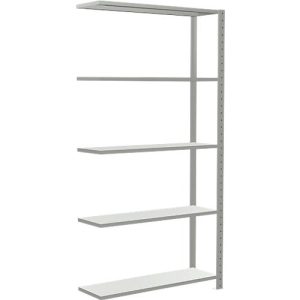 Anbauregal H 2000 x B 1000 x T 300 mm, lichtgrau, mit 5 Böden Anbauregal H 2000 x B 1000 x T 300 mm, lichtgrau, mit 5 Böden