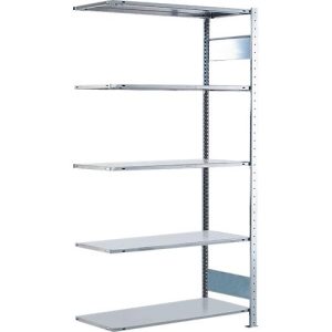 Anbauregal H 2000 x B 1000 x T 300 mm, verzinkt, mit 5 Böden Anbauregal H 2000 x B 1000 x T 300 mm, verzinkt, mit 5 Böden