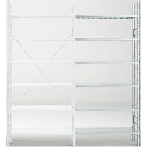 Anbauregal R 3000, 6 Böden, B 1315 mm x T 400 mm, Böden verzinkt Anbauregal R 3000, 6 Böden, B 1315 mm x T 400 mm, Böden verzinkt