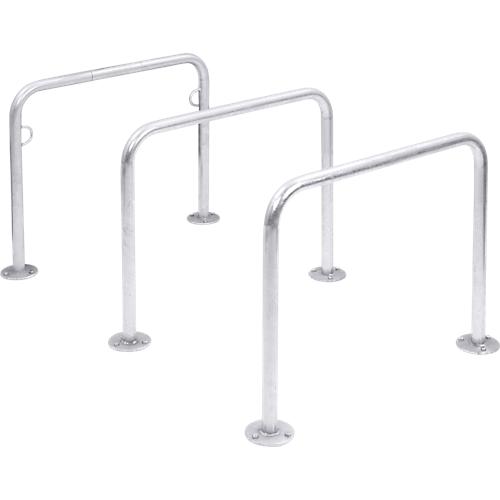 Anlehnbügel WSM, 2-seitig, B 1000 x T 48 x H 800 mm, Stahl verzinkt, zum Aufdübeln