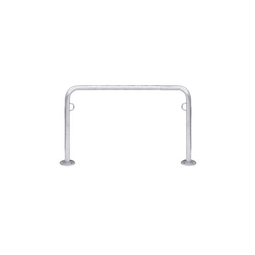 Anlehnbügel WSM, 2-seitig, B 1250 x T 48 x H 800 mm, Stahl verzinkt, zum Aufdübeln