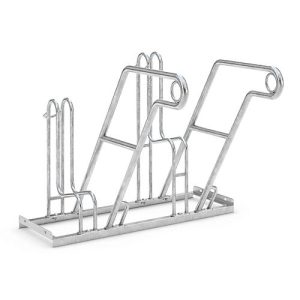 Anlehnparker WSM, 1-seitig, für Reifen bis B 55 mm, B 1000 x T 390 x H 800 mm, Stahl verzinkt, 2 Einstellplätze Anlehnparker WSM, 1-seitig, für Reifen bis B 55 mm, B 1000 x T 390 x H 800 mm, Stahl verzinkt, 2 Einstellplätze
