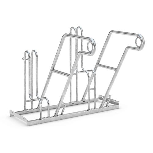 Anlehnparker WSM, 1-seitig, für Reifen bis B 55 mm, B 1000 x T 390 x H 800 mm, Stahl verzinkt, 2 Einstellplätze
