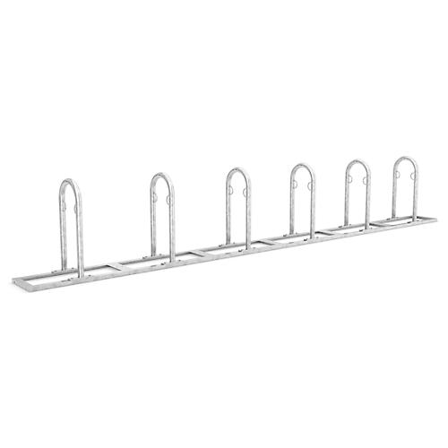 Anlehnparker WSM, 1-seitig, für Reifen bis B 55 mm, B 5100 x T 350 x H 850 mm, Stahl verzinkt, 6 Einstellplätze