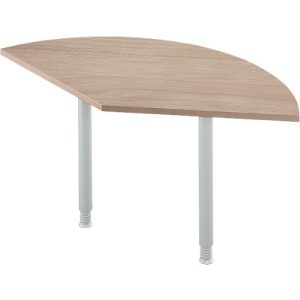 Ansatztisch, 135°, B 800 x T 800 mm, Eiche/weißalu Ansatztisch, 135°, B 800 x T 800 mm, Eiche/weißalu
