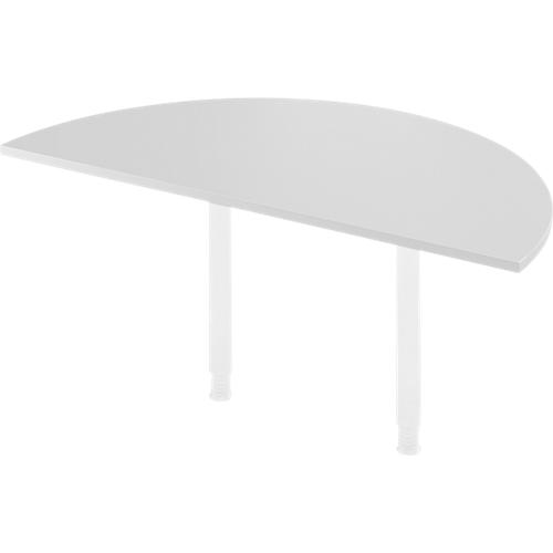 Ansatztisch, Ø 1600 mm, lichtgrau/weiß