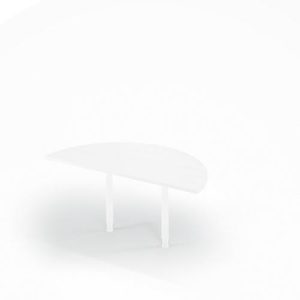 Ansatztisch, Ø 1600 mm, weiß/weiß Ansatztisch, Ø 1600 mm, weiß/weiß