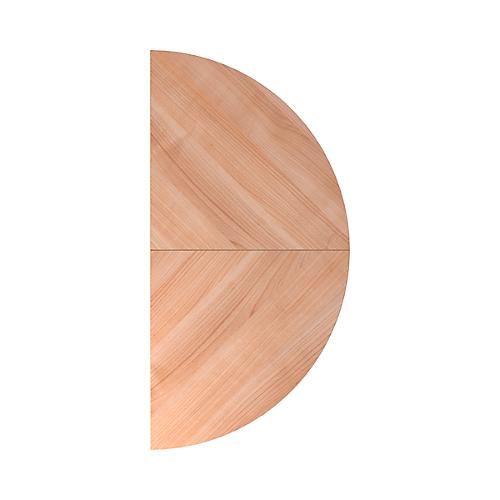 Ansatztisch-Set ULM, mit Stützfuß, B 1600 x T 800 x H 650-850 mm, Nussbaum-Dekor