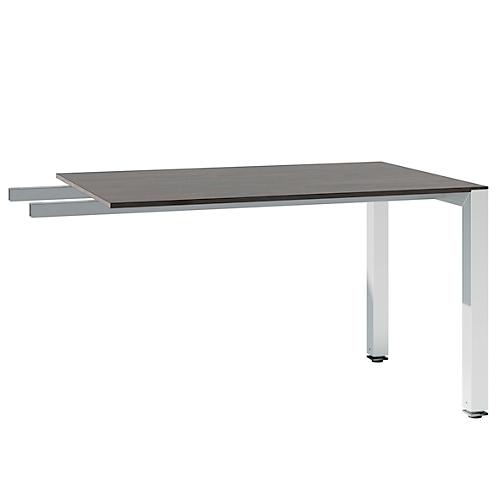Ansatztisch SOLUS PLAY, Rechteck, B 1200 x T 800 x H 720 - 820 mm, Mooreiche