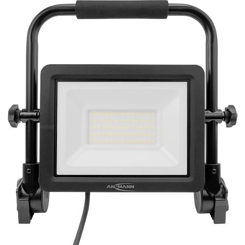 ANSMANN FL50W-AC LED Arbeitsstrahler, Kabelgebunden, 5.400 Lumen, IP65, Stoßfest, 360° Leuchtenkopf und Tragegriff, schwarz