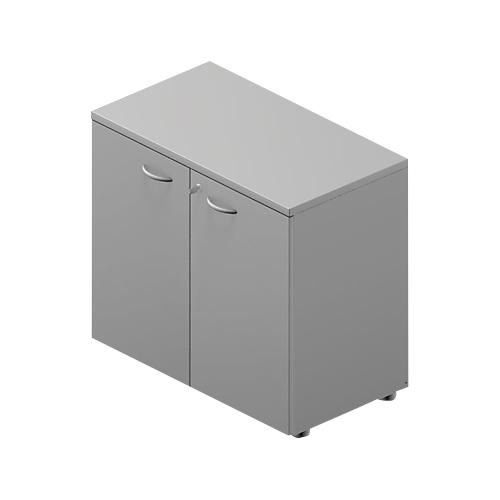 Anstell-Flügeltürenschrank ARLON OFFICE, B 800 x T 450 x H 730 mm, grau