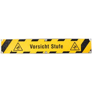 Anti-Rutsch-Platte, 110 x 660 mm, schwarz/gelb, Vorsicht Stufe Anti-Rutsch-Platte, 110 x 660 mm, schwarz/gelb, Vorsicht Stufe