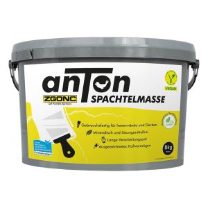 anTon Fertigspachtelmasse Weiss 8Kg
