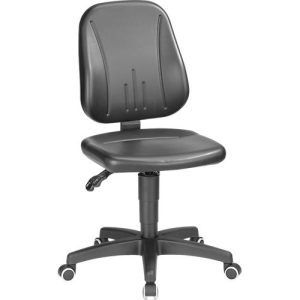 Arbeitsdrehstuhl 9653, Kunstleder, Rollen, schwarz Arbeitsdrehstuhl 9653, Kunstleder, Rollen, schwarz