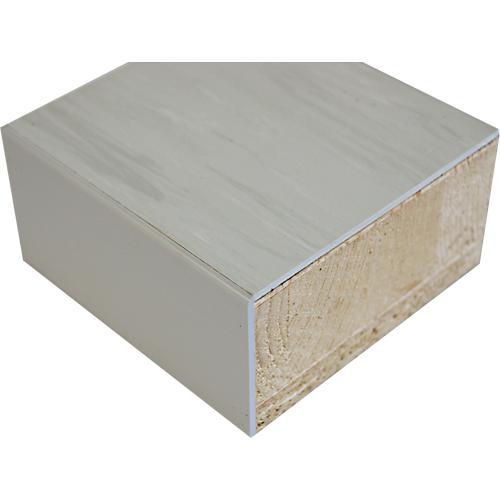 Arbeitsplatte Dunloplanbelag 2mm, 50 mm stark, ohne Gegenzug, geölt, lichtgrau, 2mm ABS Kante, B 1500 x T 700 mm
