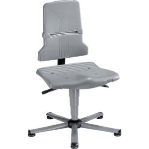 Arbeitsstuhl bimos SINTEC, Permanentkontakt mit Sitzneigungsverstellung, Orthositz, ohne Armlehnen & Polsterung, mit Gleitern Arbeitsstuhl bimos SINTEC, Permanentkontakt mit Sitzneigungsverstellung, Orthositz, ohne Armlehnen & Polsterung, mit Gleitern