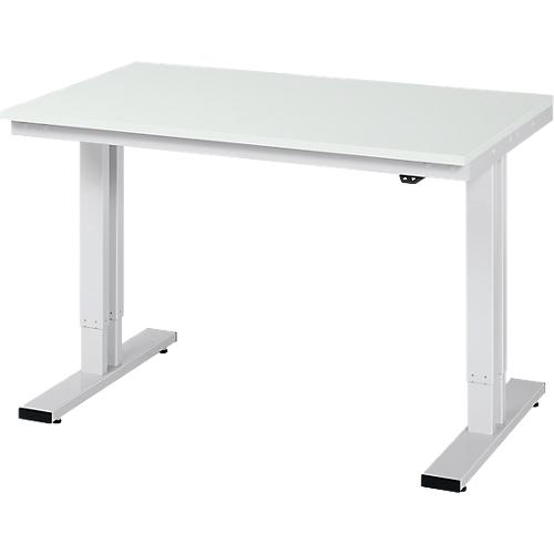 Arbeitstisch Serie adlatus 300, Melamin-Platte, B 1250 x T 800 x H 720 - 1120 mm