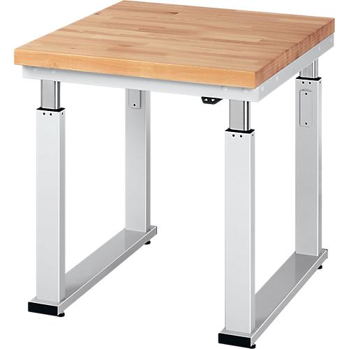 Arbeitstisch Serie adlatus 600, 750 x 900 x 740-1140 mm, Buche-Massiv-Platte