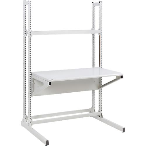 Arbeitstisch TRESTON Quick Edge, rechteckig, manuell höhenverstellbar, bis 100 kg, B 1200 x T 700 x H 1930 mm, Stahl & Aluminium, lichtgrau RAL 7035