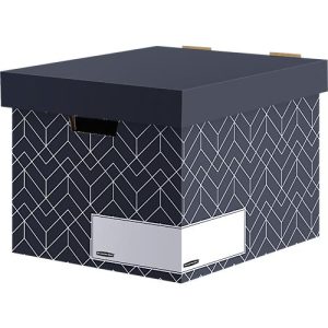 Archivbox BANKERS BOX® Décor, FSC®-zertifizierter Karton, L 390 x B 340 x H 291 mm, für DIN A4-Formate, mitternachtsblau, 5 Stück Archivbox BANKERS BOX® Décor, FSC®-zertifizierter Karton, L 390 x B 340 x H 291 mm, für DIN A4-Formate, mitternachtsblau, 5 Stück