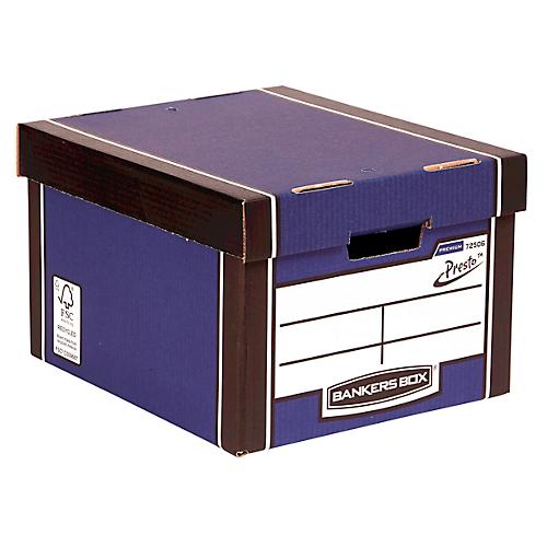 Archivbox BANKERS BOX® Premium Classic, für A4-Formate, stapelbar bis 6 Stück, 100 % Recycling-Karton, B 330 x T 381 x H 254 mm, blau, 5 Stück
