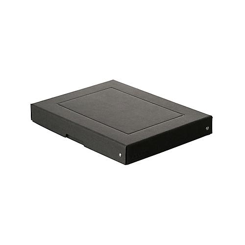 Archivbox Falken PURE Box Black A4, für bis zu 500 Blatt, mit Beschriftungsfeld, L 320 x B 240 x Füllhöhe 40 mm, Blauer Engel, FSC®-Pappe, schwarz