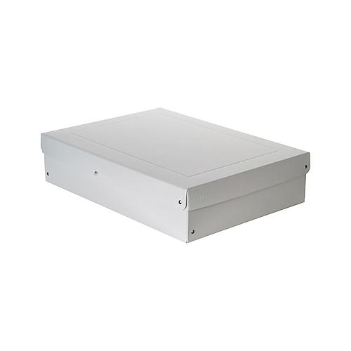 Archivbox Falken PureBox PRO A3, für bis zu 1250 Blatt, DIN ISO 16245-A, mit Beschriftungsfeld, L 440 x B 320 x Füllhöhe 100 mm, FSC®-Pappe, weiß