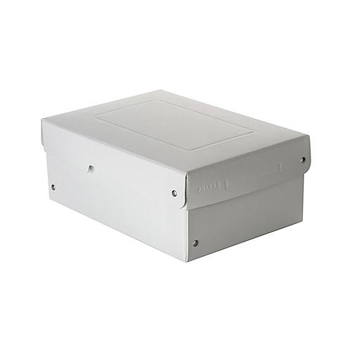 Archivbox Falken PureBox PRO A5, für bis zu 1250 Blatt, DIN ISO 16245-A, mit Beschriftungsfeld, L 250 x B 180 x Füllhöhe 100 mm, FSC®-Pappe, weiß
