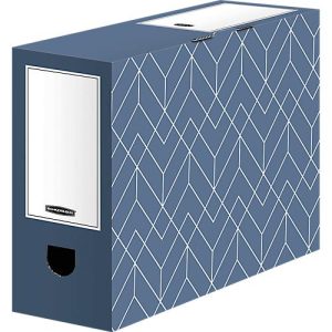 Archivschachtel BANKERS BOX® Décor, FSC®-zertifizierter Karton ,B 100 x T 345 x H 253 mm, für DIN A4 Formate, schieferblau, 5 Stück Archivschachtel BANKERS BOX® Décor, FSC®-zertifizierter Karton ,B 100 x T 345 x H 253 mm, für DIN A4 Formate, schieferblau, 5 Stück