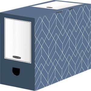 Archivschachtel BANKERS BOX® Décor, FSC®-zertifizierter Karton, B 150 x T 345 x H 253 mm, für DIN A4 Formate, schieferblau, 5 Stück Archivschachtel BANKERS BOX® Décor, FSC®-zertifizierter Karton, B 150 x T 345 x H 253 mm, für DIN A4 Formate, schieferblau, 5 Stück