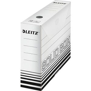 Archivschachtel Leitz Solid Box 6127 80 mm, DIN A4, für 700 Blatt, 10 Stück, weiß Archivschachtel Leitz Solid Box 6127 80 mm, DIN A4, für 700 Blatt, 10 Stück, weiß