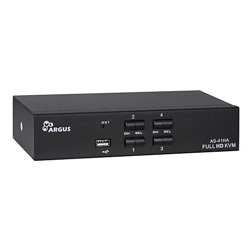 Argus KVM AS-41HA - KVM-/Audio-Switch - 4 Anschlüsse