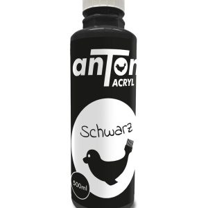 anTon Voll-und Abtönfarbe Schwarz 500ml