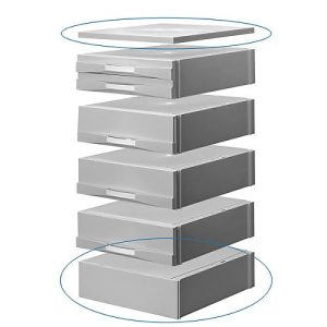 ATLANTA Sockel und Abdeckplatte, für Schubladenbox, hellgrau/hellgrau ATLANTA Sockel und Abdeckplatte, für Schubladenbox, hellgrau/hellgrau