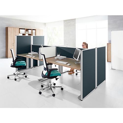 Auf-Tischtrennwand System 40, B 1800 x H 400 mm, grau