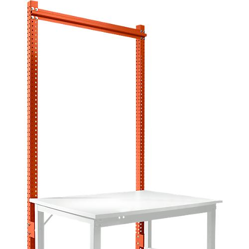 Aufbauportal, Grundtisch STANDARD Arbeitstisch-/Werkbanksystem UNIVERSAL/PROFI, 1250 mm, rotorange